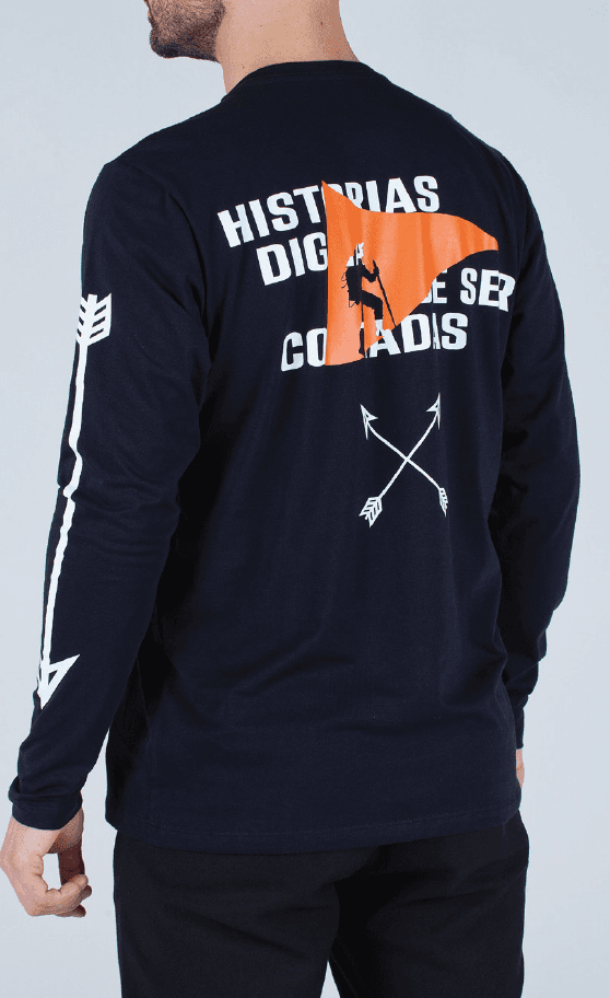 Camiseta Manga Longa Estampada
